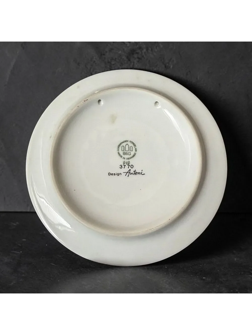 Vintage B&G Denmark Antoni 3770 Blue Fish Wall Plate Trivet 6 Inch